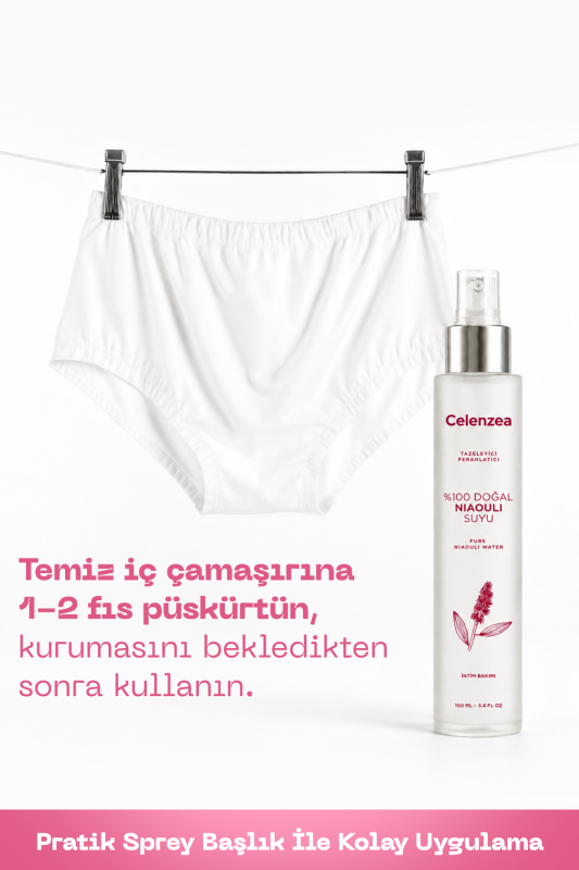 %100 Doğal Nioli Suyu Genital Bölge Kötü Koku Önleyici, Ferahlatıcı ve Tazeleyici Tonik, İntim Bakım Spreyi Pure Niaouli Water Spray (Melaleuca Viridiflora) 100ml - 6