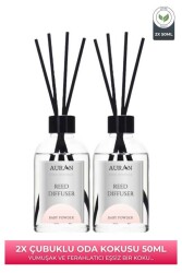 Auran 2’li Bebek Pudrası Çubuklu Oda Kokusu Esansiyel Uçucu Yağ Baby Powder 2x 50ml - Auran