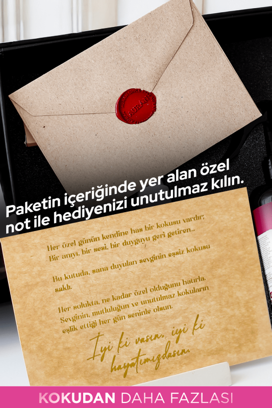 5’li Özel Hediye Kutusu, Koku Deneyimi Hediye Seti (Parfüm, Oda Kokusu, Uyku Spreyi, Vücut Spreyi) - 6