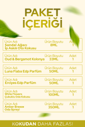 6’lı Özel Hediye Kutusu, Koku Deneyimi Hediye Seti (Parfüm, Oda & Araç Kokusu, Uyku Spreyi, Kolonya) - 3