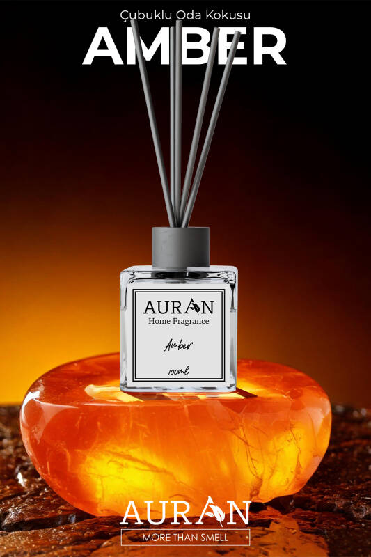 Amber Çubuklu Oda Kokusu Bambu Kokusu Kare Şişe Amber Reed Diffuser 100ml - 10