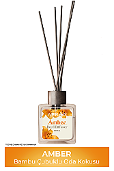 Amber Çubuklu Oda Kokusu Bambu Kokusu Kare Şişe Amber Reed Diffuser 100ml - AURAN