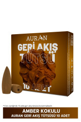 Auran Amber Kokulu Geri Akış Tütsüsü konik Tütsü Amber Backflow Incense Cones 10 Adet - 1