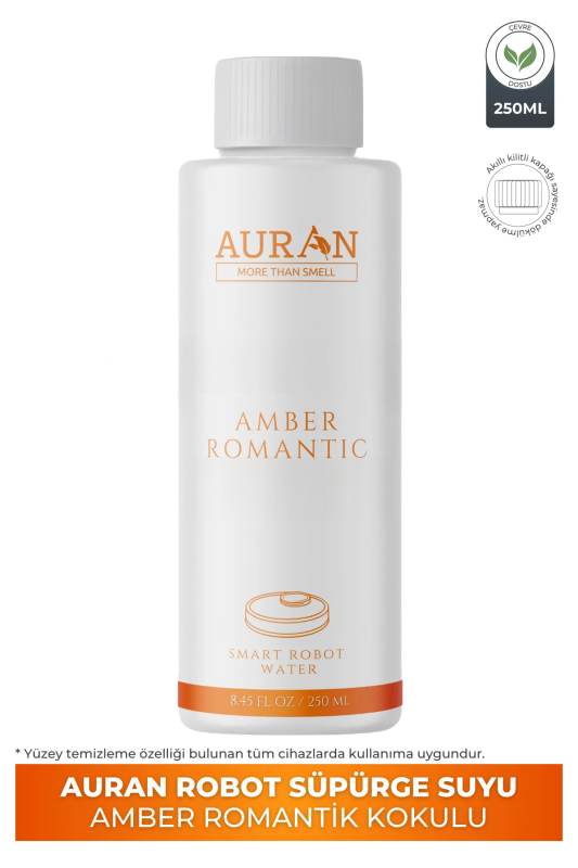 Amber Romantik Kokulu Akıllı Robot Süpürge Suyu, Mop Suyu Yüzey Temizleyici Robot Deterjanı 250ml - 1