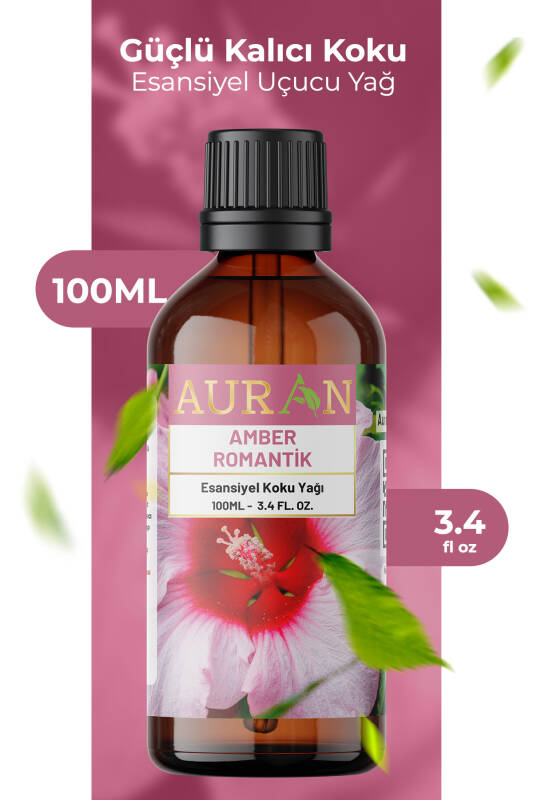 Amber Romantik Esansiyel Uçucu Koku Yağı Difüzör Esansı Buhurdanlık Yağı Aromaterapi Yağı 100ml - 1