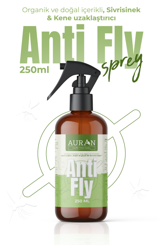 Anti-Fly Sinek, Sivrisinek, Kene ve Haşere Kovucu, Ortam Koruyucu, Bitkisel Sinek Savar Sprey 250ml - 1