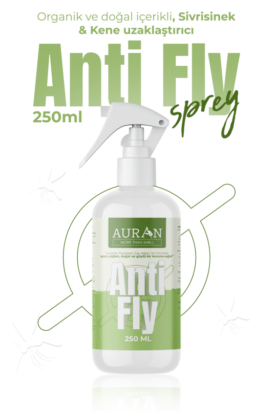 Anti-Fly Sinek, Sivrisinek, Kene ve Haşere Kovucu, Ortam Koruyucu, Bitkisel Sinek Savar Sprey 250ml - 1