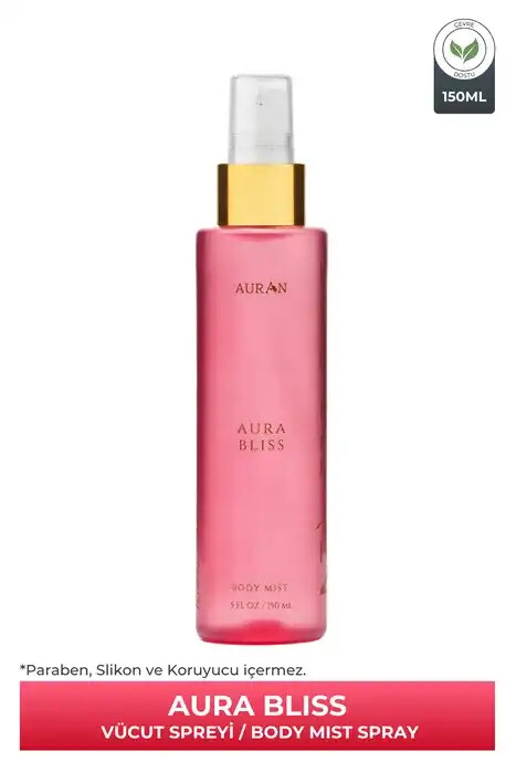 Aura Bliss Parfümlü Kadın Vücut Spreyi Vücut Kokusu Vücut Misti Body Mist Spray 150ml - AURAN