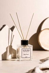 Bebek Pudrası Çubuklu Oda Kokusu Bambu Kokusu Kare Şişe Baby Powder Reed Diffuser 100ml - 2