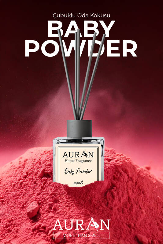 Bebek Pudrası Çubuklu Oda Kokusu Bambu Kokusu Kare Şişe Baby Powder Reed Diffuser 100ml - 10