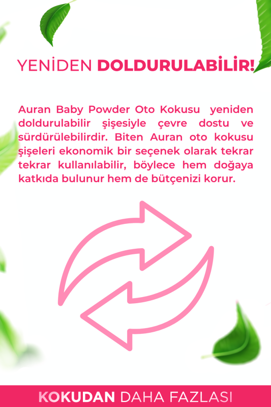 Baby Powder Oto Kokusu İp Askılı Araç Kokusu Uzun Süre Kalıcı Bebek Pudrası Araba Kokusu 8ml - 5