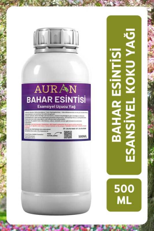 Auran Bahar Esintisi Esansiyel Uçucu Yağ Esans Koku Yağı Hobi Esans Mum Sabun Oda Kokusu 500ml - 1