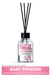 Bebek Pudrası Çubuklu Oda Kokusu Bambu Kokusu Baby Powder Reed Diffuser 50ml - 1