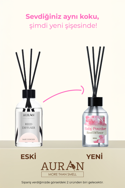 Bebek Pudrası Çubuklu Oda Kokusu Bambu Kokusu Baby Powder Reed Diffuser 50ml - 2