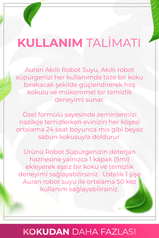 Bebek Pudrası Kokulu Akıllı Robot Süpürge Suyu, Mop Suyu Yüzey Temizleyici Robot Deterjanı 250ml - 5