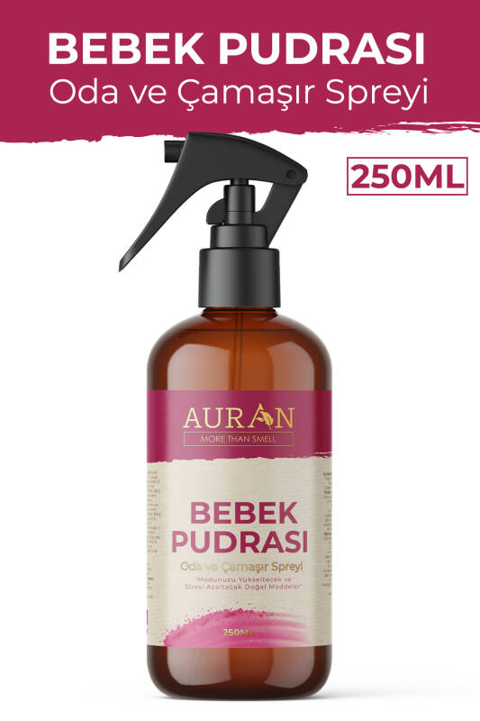 Bebek Pudrası Parfümlü Oda ve Çamaşır Spreyi Ortam ve Kumaş Kokusu Baby Powder Room Spray 250ml - 1