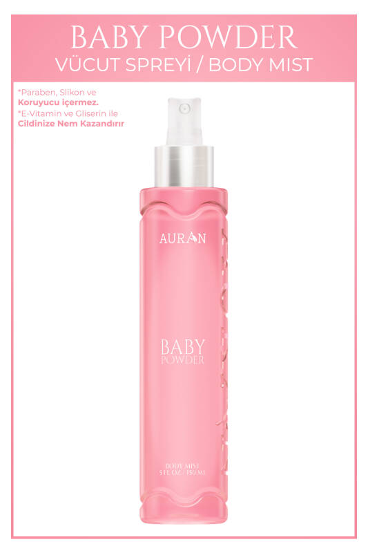 Bebek Pudrası Parfümlü Kadın Vücut Spreyi Bebeksi ve Etkileyici Vücut Misti Body Mist Spray 150ml - 1