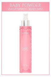 Bebek Pudrası Parfümlü Kadın Vücut Spreyi Bebeksi ve Etkileyici Vücut Misti Body Mist Spray 150ml - Auran
