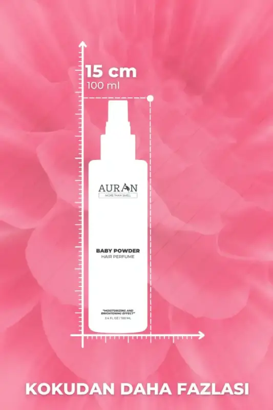 Auran Bebek Pudrası Saç Parfümü Besleyici ve Onarıcı Saç Bakım Spreyi Baby Powder Hair Perfume Spray 100ml - 3