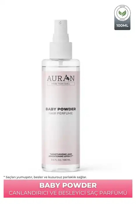 Auran Bebek Pudrası Saç Parfümü Besleyici ve Onarıcı Saç Bakım Spreyi Baby Powder Hair Perfume Spray 100ml - AURAN