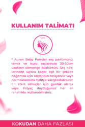 Auran Bebek Pudrası Saç Parfümü Besleyici ve Onarıcı Saç Bakım Spreyi Baby Powder Hair Perfume Spray 100ml - 6