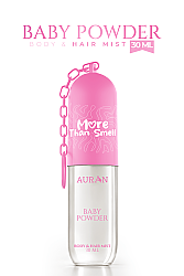Bebek Pudrası Vücut & Saç Spreyi Besleyici ve Onarıcı Saç Parfümü Anahtarlıklı Vücut Parfümü Charm Body & Hair Mist Spray 30ml - Auran