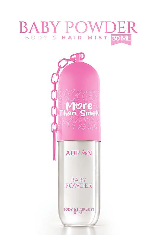 Bebek Pudrası Vücut & Saç Spreyi Besleyici ve Onarıcı Saç Parfümü Anahtarlıklı Vücut Parfümü Charm Body & Hair Mist Spray 30ml - 1