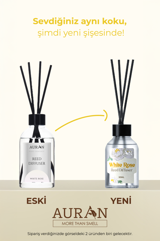 Beyaz Gül Çubuklu Oda Kokusu Bambu Kokusu White Rose Reed Diffuser 50ml - 2