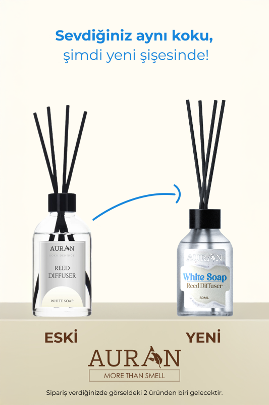 Beyaz Sabun Çubuklu Oda Kokusu Bambu Kokusu White Soup Reed Diffuser 50ml - 2