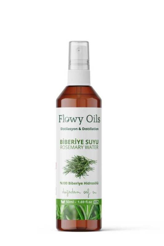 Flowy Oils Biberiye Suyu Sebum Ve Yağ Dengeleyici %100 Tam Saf Doğal Yağlı Distilasyon Hidrosöl Rosemary 50ml - 2