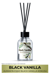 Black Vanilla Çubuklu Oda Kokusu Bambu Kokusu Black Vanilya Reed Diffuser 50ml - 1