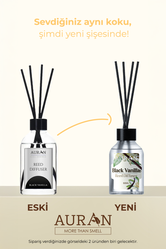 Black Vanilla Çubuklu Oda Kokusu Bambu Kokusu Black Vanilya Reed Diffuser 50ml - 2