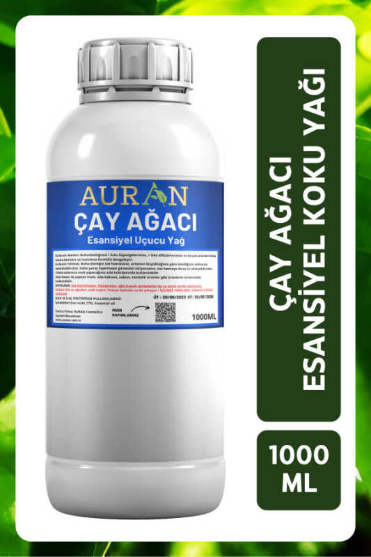 Auran Çay Ağacı Esansiyel Uçucu Yağ Esans Koku Yağı Hobi Esans Mum Sabun Oda Kokusu 1000ml - 1