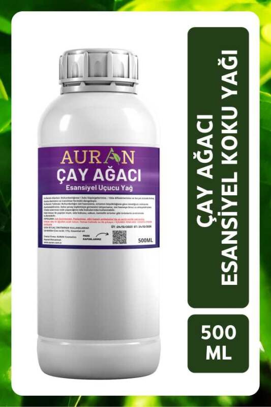 Auran Çay Ağacı Esansiyel Uçucu Yağ Esans Koku Yağı Hobi Esans Mum Sabun Oda Kokusu 500ml - 1