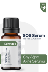 Çay Ağacı Yağı Özlü, Akne, Sivilce ve Siyah Nokta Leke Karşıtı SOS Serum 10ml - 1