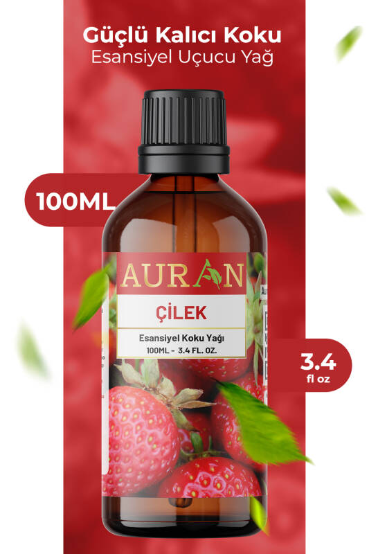Çilek Esansiyel Uçucu Koku Yağı Difüzör Esansı Buhurdanlık Yağı Aromaterapi Yağı 100ml - 1