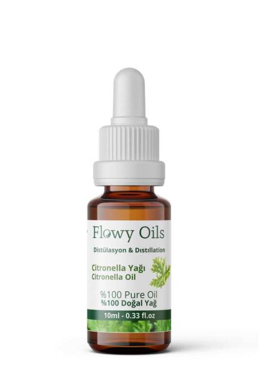 Flowy Oils Citronella Yağı %100 Doğal Bitkisel Uçucu Yağ 10ml - 1