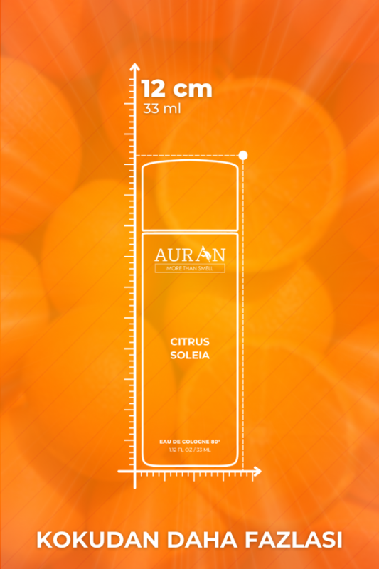 Citrus Soleia Cam Şişe 80 Derece Kolonya Premium Eau de Cologne 33ml - 7