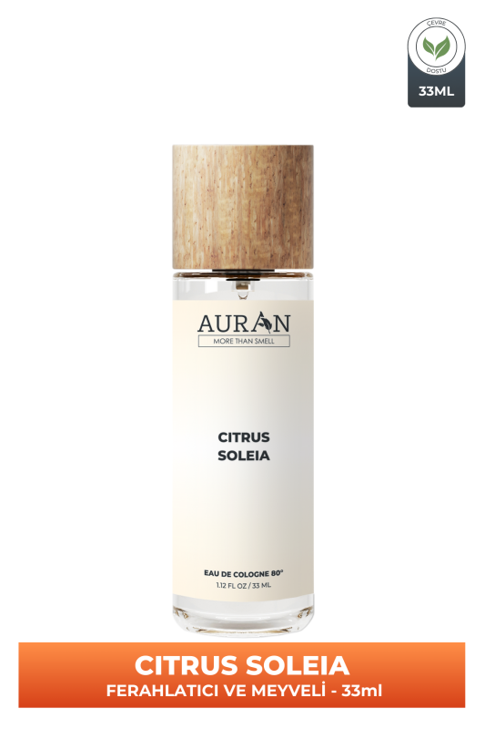 Citrus Soleia Cam Şişe 80 Derece Kolonya Premium Eau de Cologne 33ml - 1