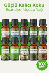 Auran Doğa Set Saf Esansiyel Uçucu Yağ Buhurdanlık Yağı Difüzör Esansı Aromaterapi Ortam 10x 10 ml - 2