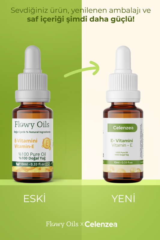 E-Vitamini Yağı %100 Doğal Kaş Kirpik Bakımı, Cilt Besleyici & Nemlendirici, Bütünsel Bakım, Vitamin-E (Tocopherol & Tocopheryl Acetate) 10ml - 2