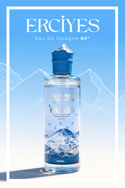 Erciyes Kolonyası, Cam Şişe 80 Derece Ferahlatıcı ve Serinletici Kolonya Premium Cologne 250ml - 7