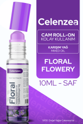 Celenzea Floral Doğal Karışım Esansiyel Yağ Uçucu Yağ Karışımı Etkili Koku, Esans Doğal Roll-on 10ml - 1
