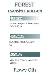 Flowy Oils Forest Doğal Karışım Esansiyel Yağ Uçucu Yağ Karışımı Etkili Koku, Esans Doğal Roll-on 10ml - 3