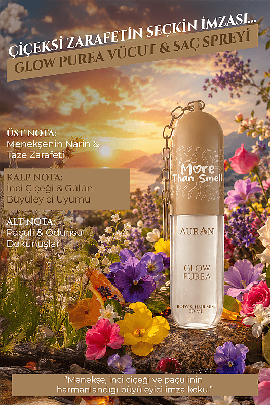 Glow Purea Vücut & Saç Spreyi Besleyici ve Onarıcı Saç Parfümü Anahtarlıklı Vücut Parfümü Charm Body & Hair Mist Spray 30ml - 3
