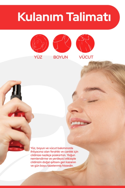 Gül Mayası Aydınlatıcı & Gözenek Sıkılaştırıcı Gül Suyu Cilt Yenileyici Gül Hidrosolü 100ml - 4