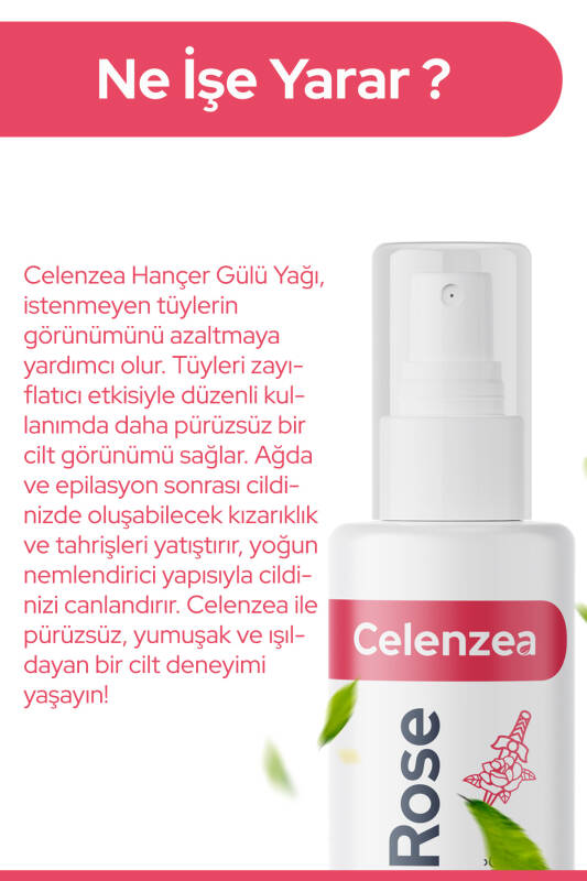 Hançer Gülü Yağı Tüy Azaltıcı Tüy İnceltici Tüy Dökücü Epilasyon Sprey Dagger Rose Oil 100ml - 5