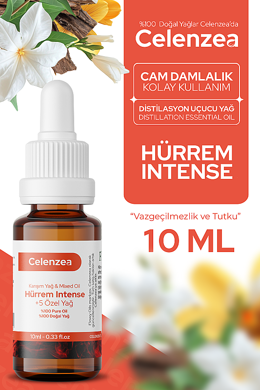 Hürrem Intense Uçucu Yağı %100 Doğal Karışım Yağ, Vazgeçilmezlik ve İz Bırakma Yağı, Afro Etkili Çiçeksi ve Romantik (Ylang Ylang, Misk Adaçayı, Yasemin, Orkide, Sandal Ağacı) 10ml - 1