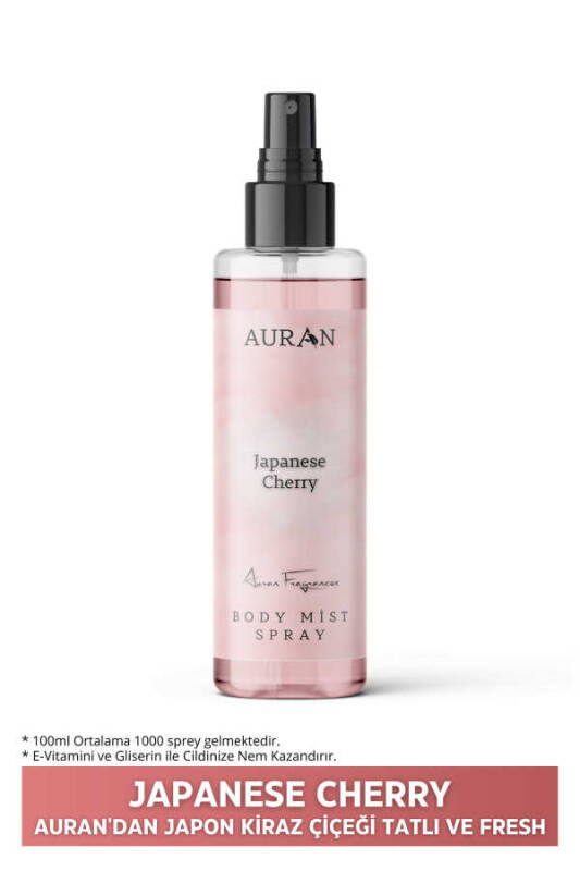 Japon Kirazı Parfümlü Kadın Vücut Spreyi Vücut Kokusu Japanese Cherry Body Mist Spray Sakura 100ml - 1