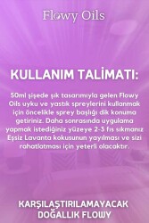 Flowy Oils Lavanta Doğal Lavanta Uyku Ve Yastık Spreyi Lavender Sleep And Pıllow Spray 50 ml - 6